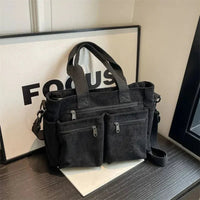 Julia | Comfortable Multi Pocket Corduroy Tote Bag