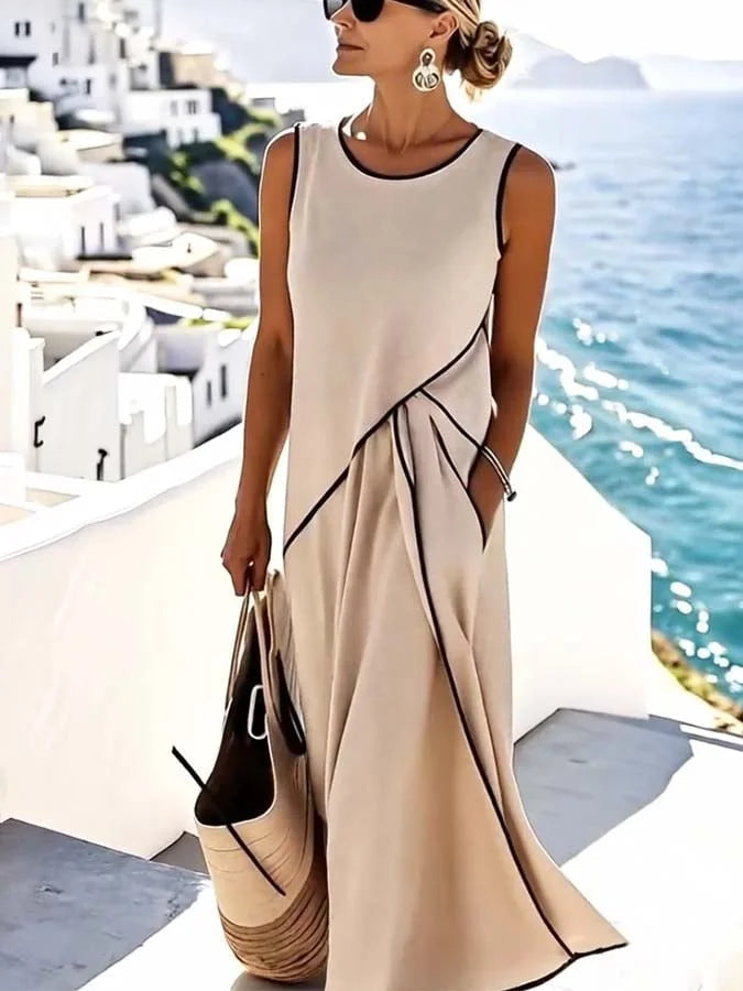 Cleo | Elegant & Flattering Sleeveless A-line Summer Dress 2