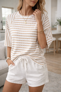 Angelika | T-shirt in cotone a righe comoda e alla moda