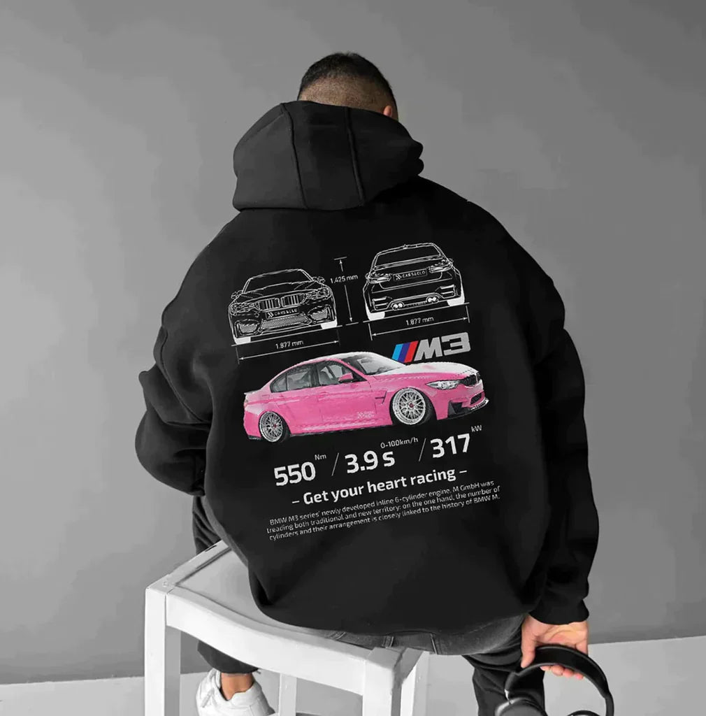 Declan | Oversized Hoodie – Soft Fabric, Automotive Design for Car Enthusiasts 8