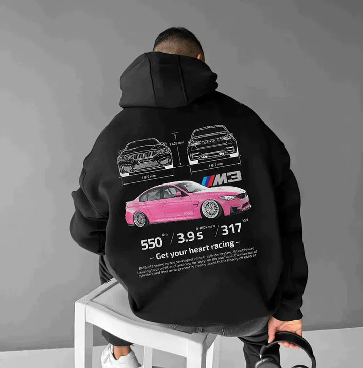 Declan | Oversized Hoodie – Soft Fabric, Automotive Design for Car Enthusiasts 8