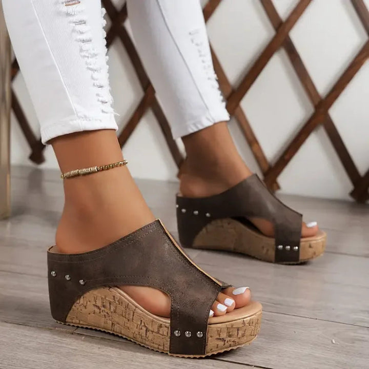 Delilah | Modern Orthopedic Wedge Sandals with Adjustable Comfort 3