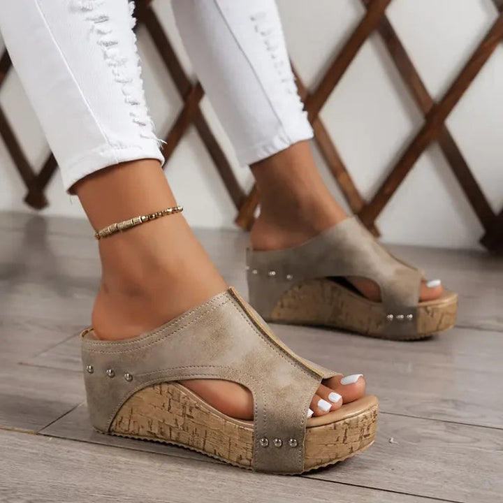 Delilah | Modern Orthopedic Wedge Sandals with Adjustable Comfort 4