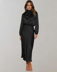 Seraphina | Kleid mit Satinärmeln