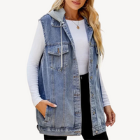 Avery | Casual And Stylish Women's Denim Hoodie Vest