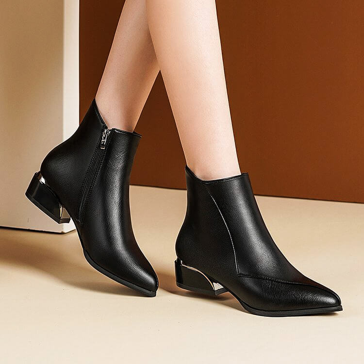 Eleanor | Sophisticated And Modern Low Heel Ankle Boots 4