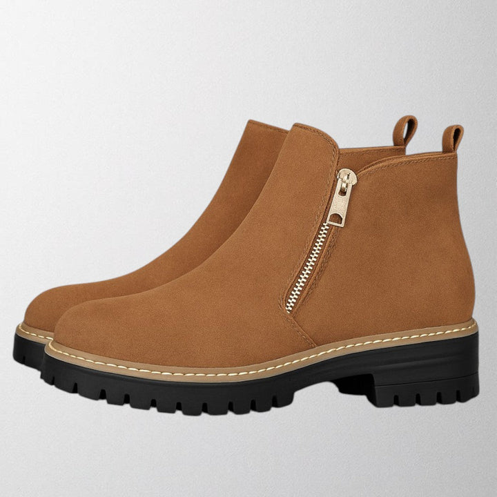Elizabeth | Comfortable And Elegant Round-Toe Boots With Side Zip 3