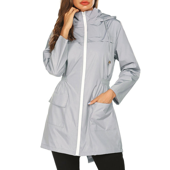 Elizabeth | Lightweight and Packable Water-Repellent Rain Jacket with Fitted Waist 2