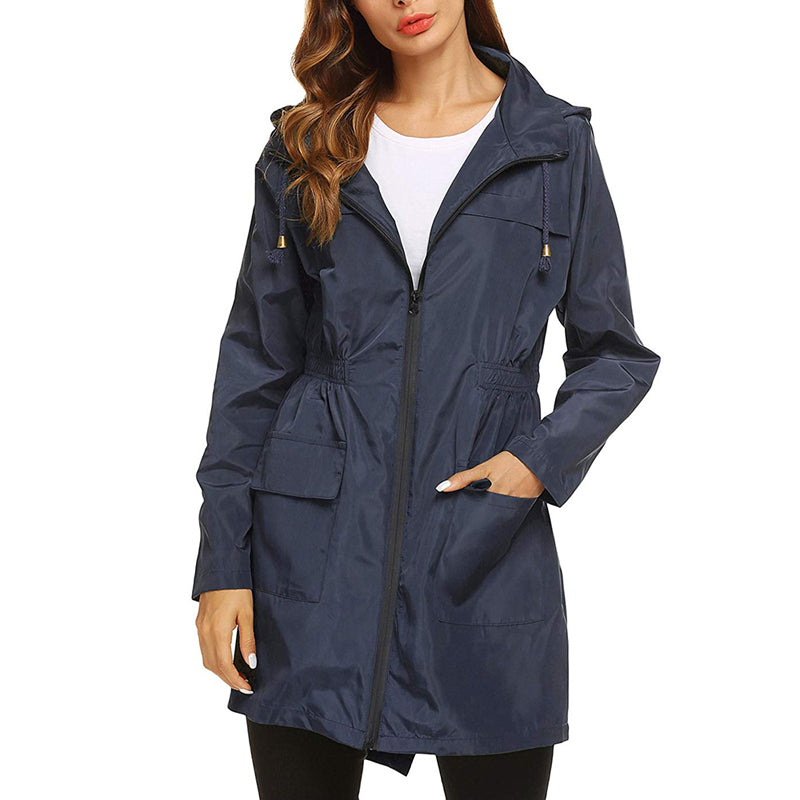 Elizabeth | Lightweight and Packable Water-Repellent Rain Jacket with Fitted Waist 4