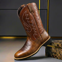 Jordan | Embroidered Heritage Genuine Leather Boots