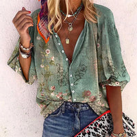 Kristin | Stylish and Bohemian Print Women's Blouse