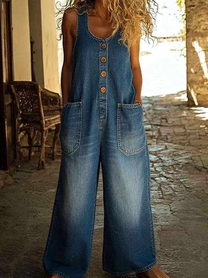Elysia | Vintage-Inspired, Comfortable Denim Jumpsuit for Women 1