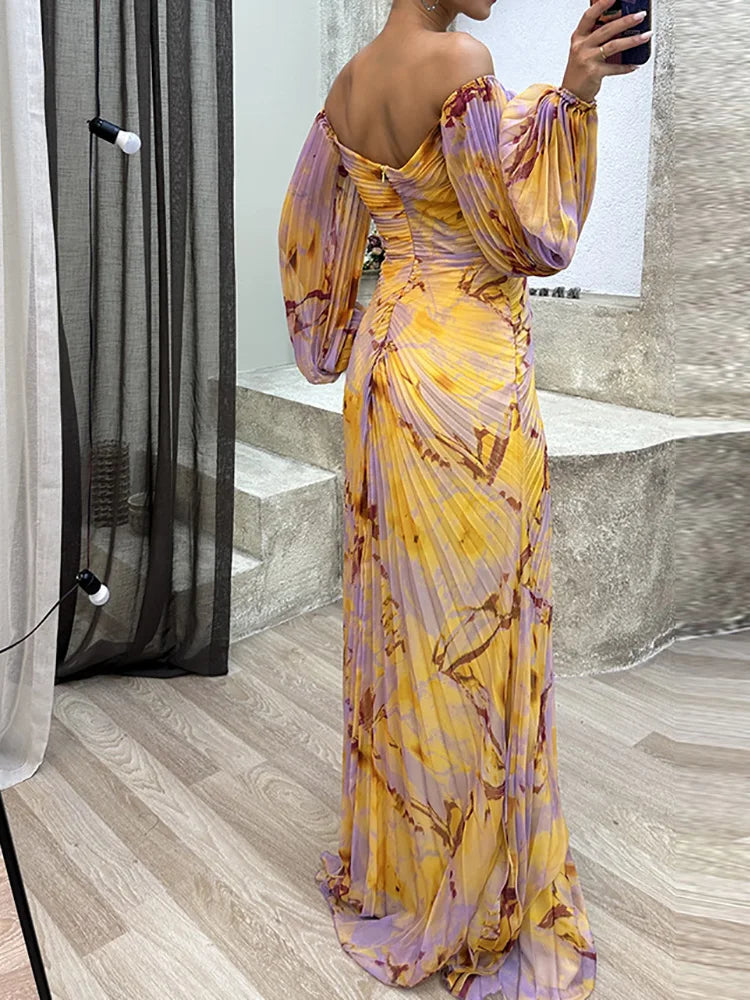 Emily | Elegant Off-shoulder V-Neck Wedding Guest Dress 2