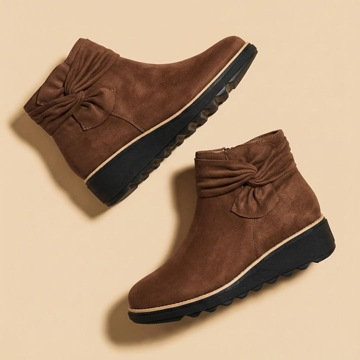 Emma | Chic and Cozy Suede Bow Boots 1