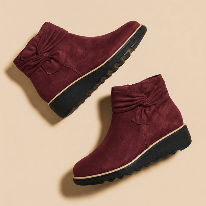 Emma | Chic and Cozy Suede Bow Boots 2