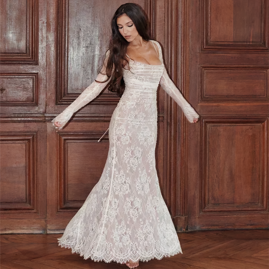 Emma | Elegant And Graceful Lace Maxi Dress 0