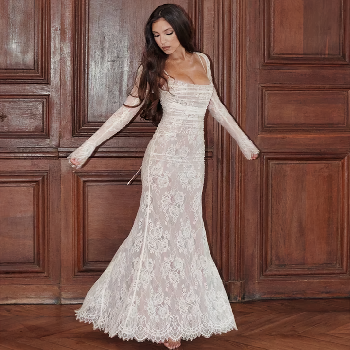 Emma | Elegant And Graceful Lace Maxi Dress 0