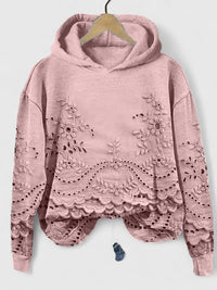Mia | Cozy And Elegant Hooded Lace Sweater