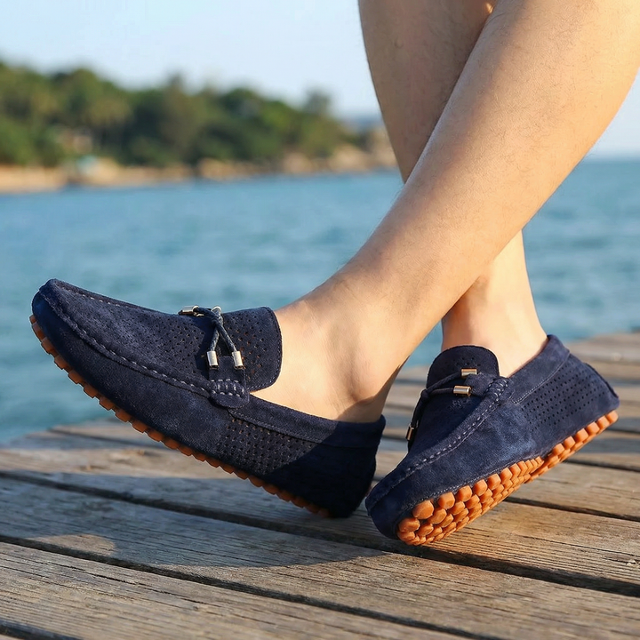Ethan | Premium and Casual Perforated Leather Loafers 1