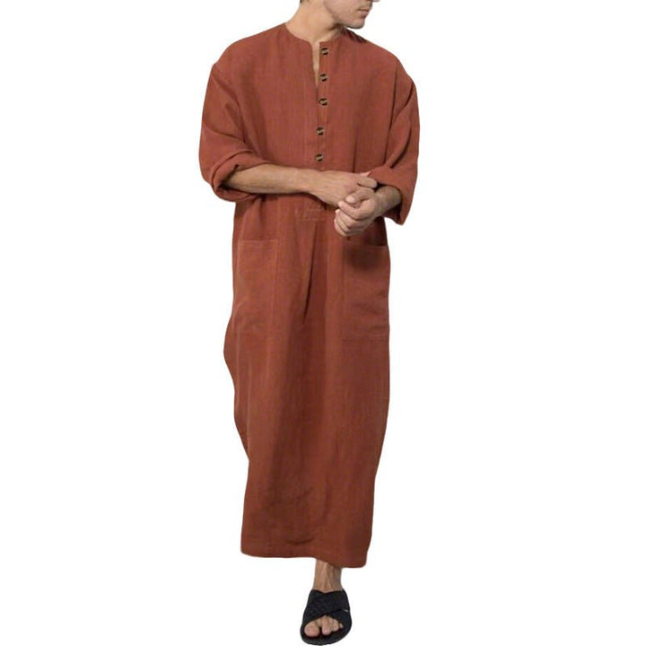 Ethan | Relaxed-Fit Linen Thobe Jubba 0