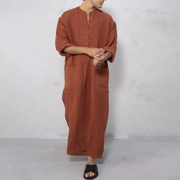 Ethan | Relaxed-Fit Linen Thobe Jubba 1