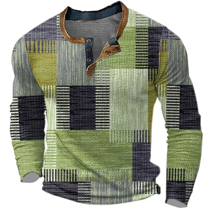 Ethan | Stylish And Comfortable Long Sleeve Patchwork Shirt 2
