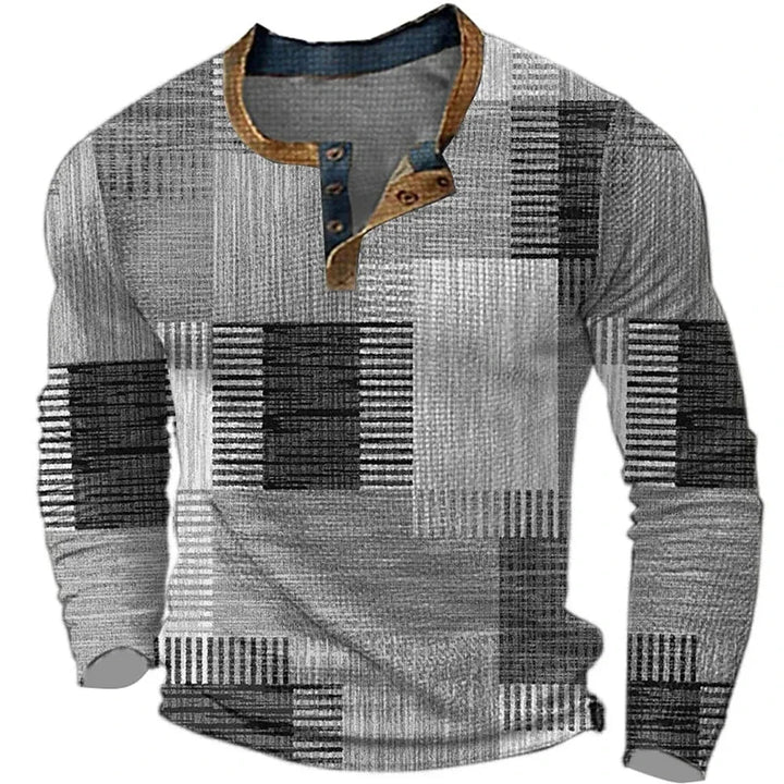 Ethan | Stylish And Comfortable Long Sleeve Patchwork Shirt 3
