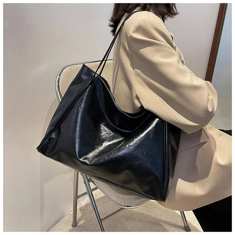 Evelyn | Retro Large-Capacity PU Leather Tote Bag 2