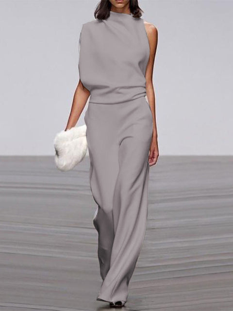 Gabriele | Trendy Sleeveless Wide-Leg Summer Jumpsuit 1