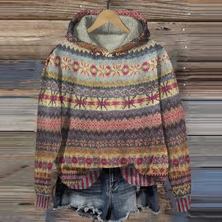 Gabrielle | Ethnic Retro Hoodie 0