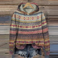 Zaya | Ethno Retro Print Hoodie