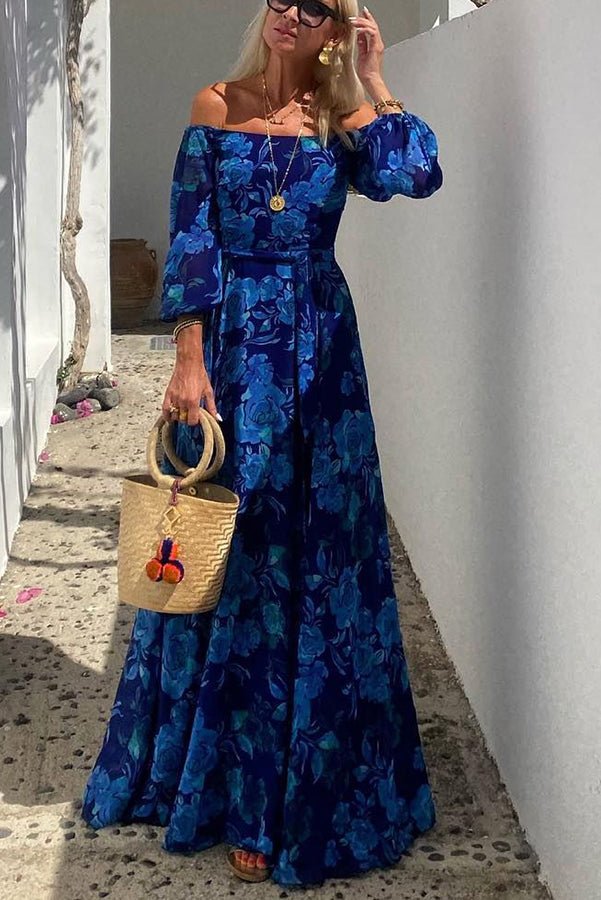 Harper | Romantic Off-Shoulder Floral Maxi Dress 1