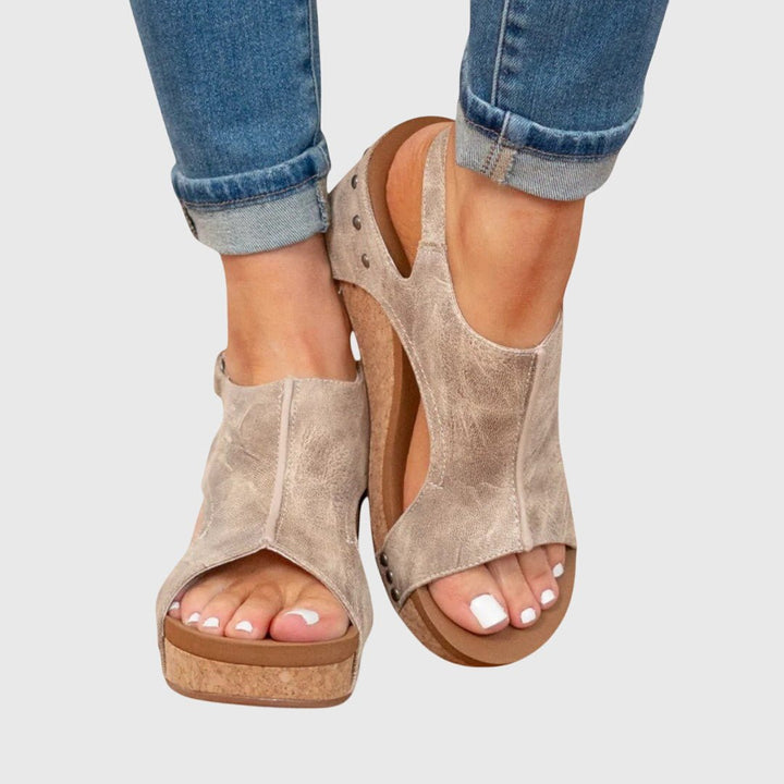 Hazel | Orthopedic Cork Wedge Comfort Sandals 3