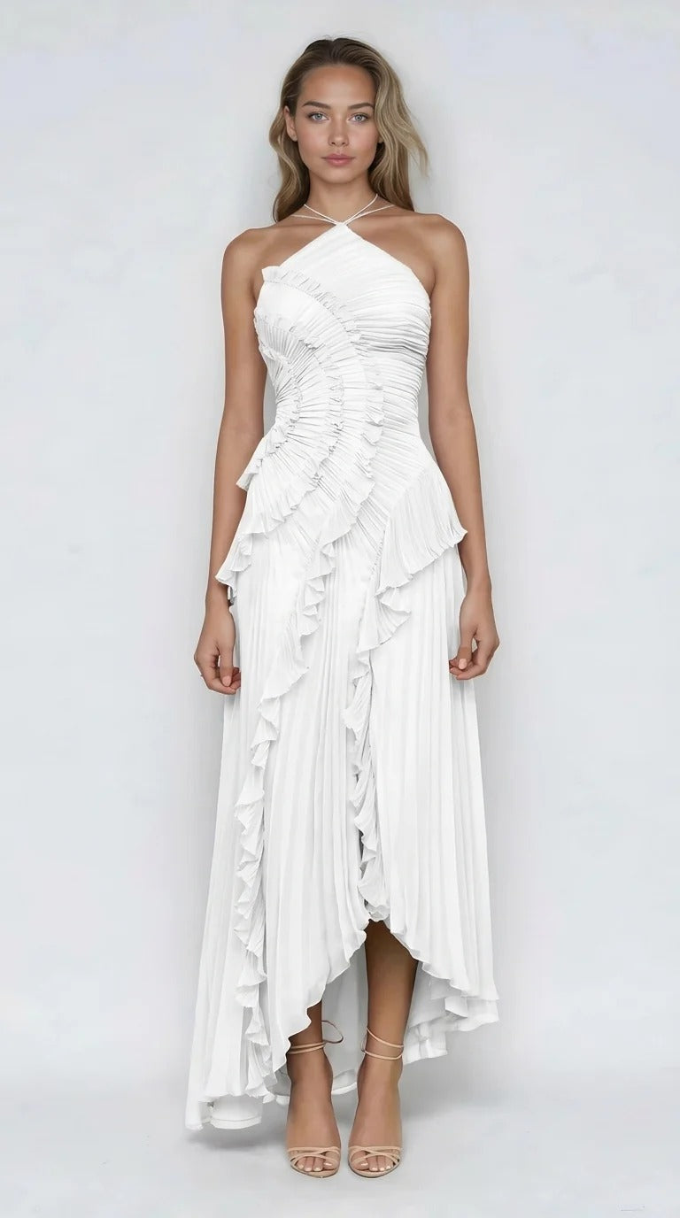 Isabella | Elegant Ruffle Midi Dress 1