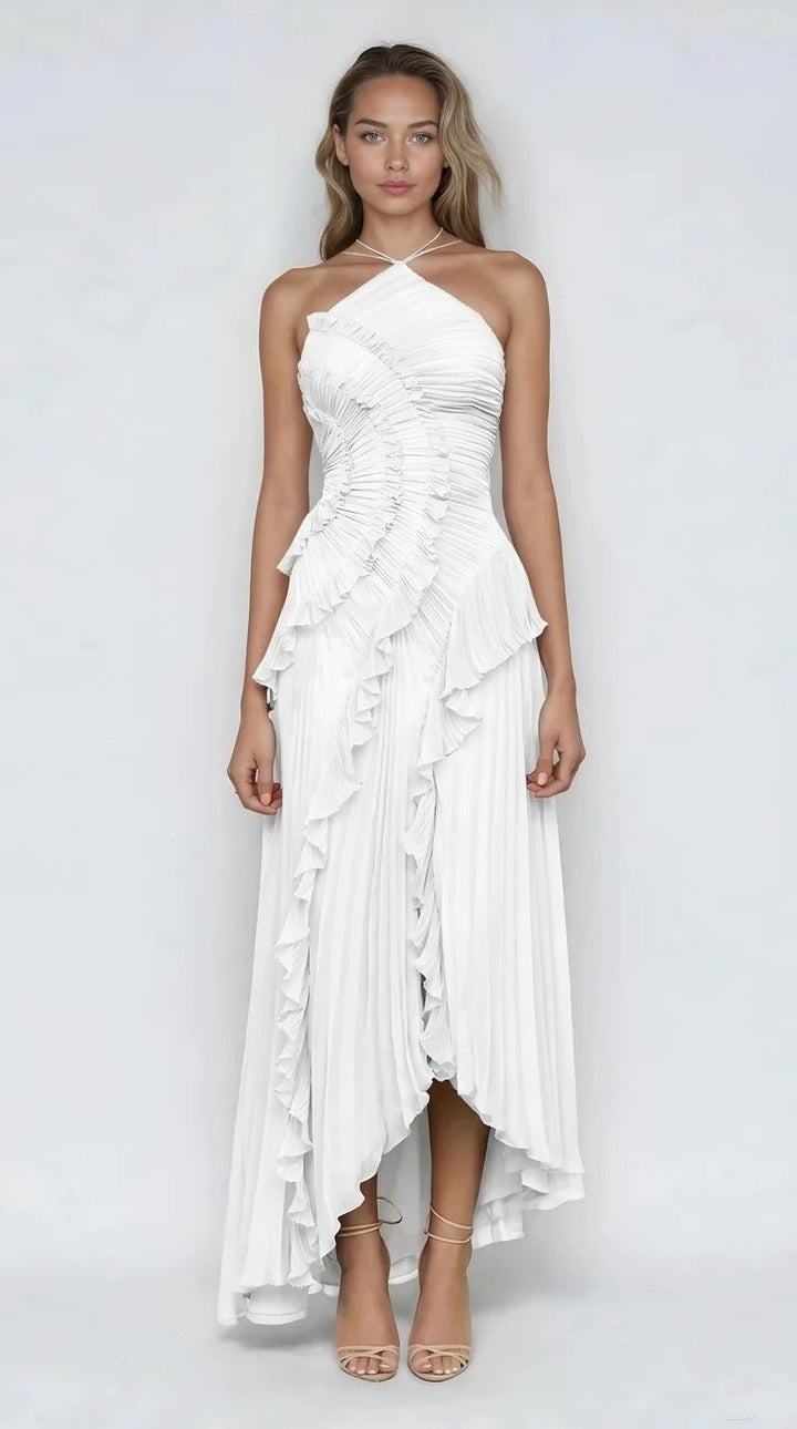 Isabella | Elegant Ruffle Midi Dress 1