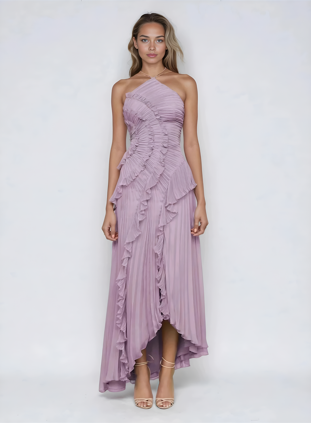 Isabella | Elegant Ruffle Midi Dress 5