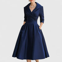 Elizabeth | Elegantes feminines Midikleid mit V-Ausschnitt