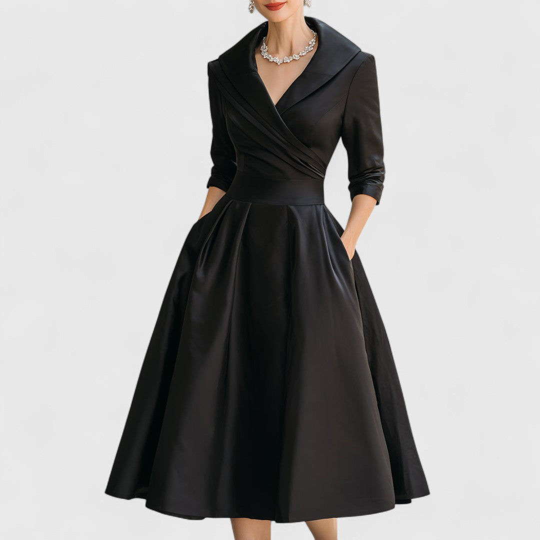 Isabella | Stylish And Comfortable Wrap Bodice Midi Dress 1