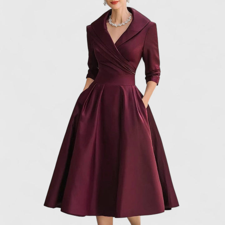 Isabella | Stylish And Comfortable Wrap Bodice Midi Dress 2