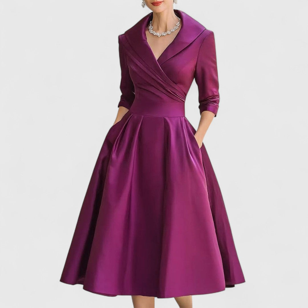 Isabella | Stylish And Comfortable Wrap Bodice Midi Dress 3