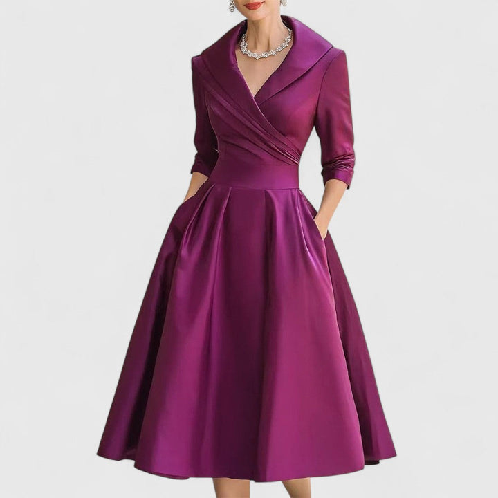 Isabella | Stylish And Comfortable Wrap Bodice Midi Dress 3