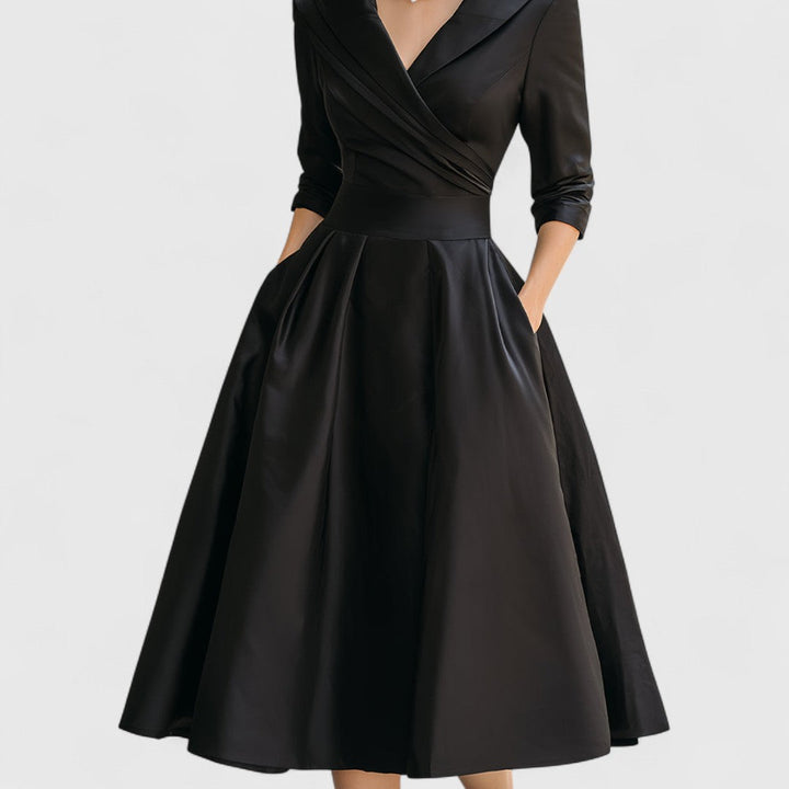 Isabella | Stylish And Comfortable Wrap Bodice Midi Dress 6