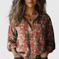 Diana | Stylish and Vintage Floral Tapestry Shirt
