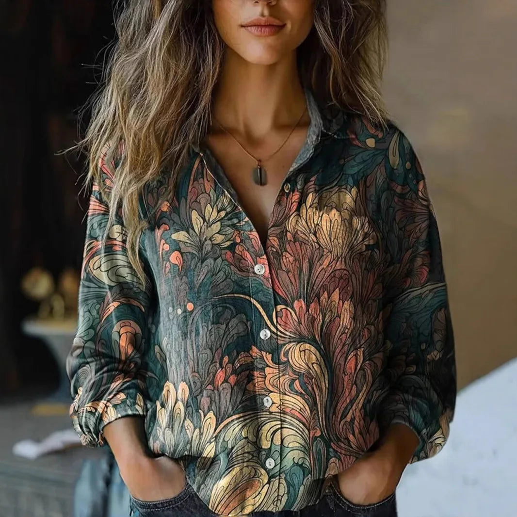 Ivy | Vintage Botanical Tapestry Floral Shirt 3