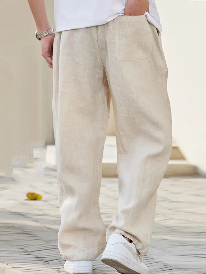 Jasper | Mens Linen Pants - Baggy Trousers 2