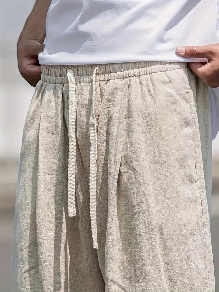 Jasper | Mens Linen Pants - Baggy Trousers 3