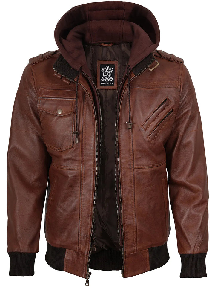 Jasper | Premium Leather Bomber Jacket 3