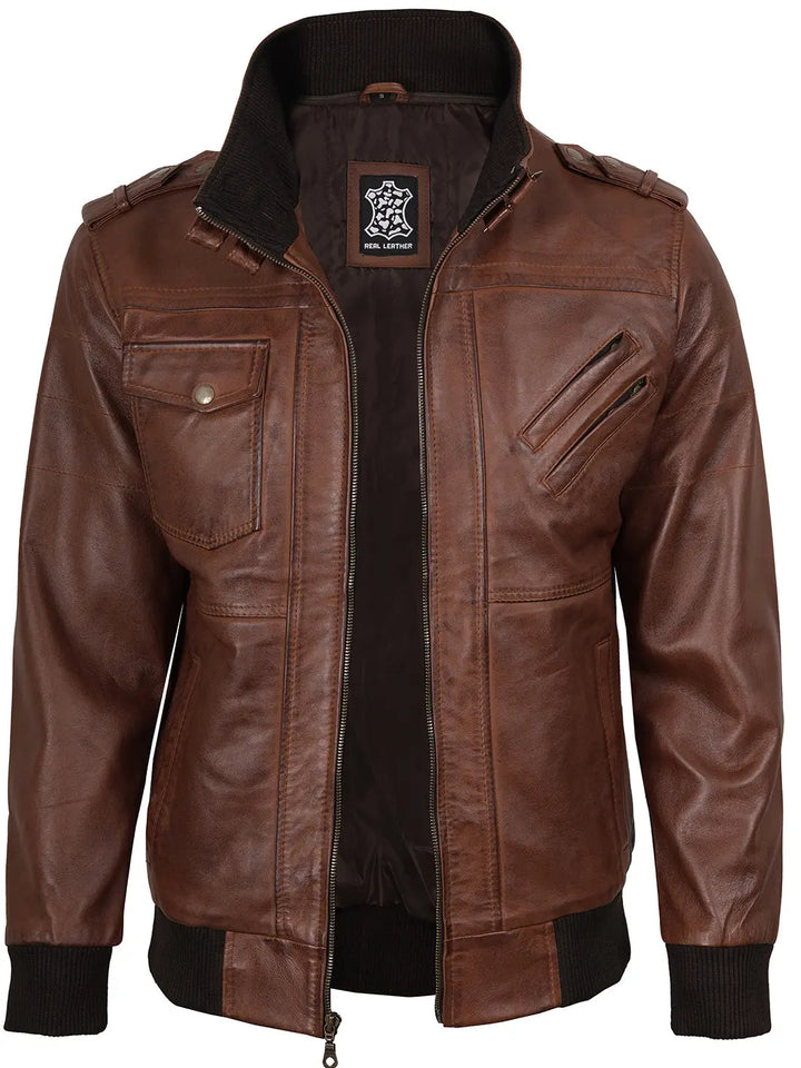 Jasper | Premium Leather Bomber Jacket 4