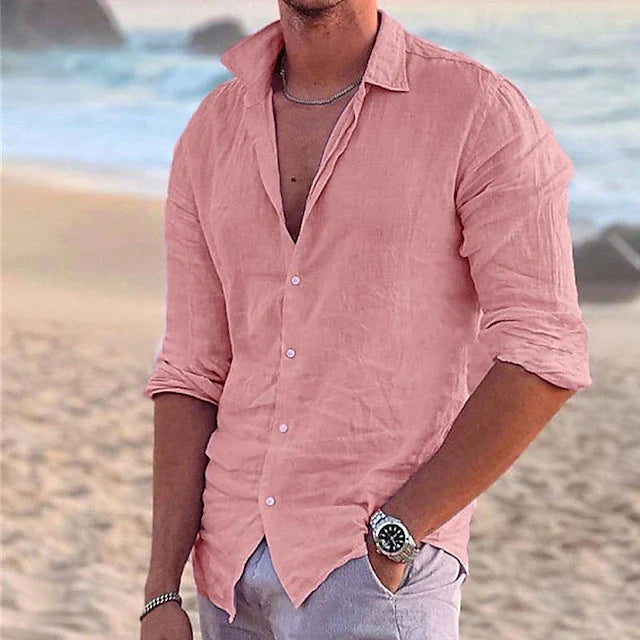 Jaxon | Men's Linen Shirt – Lightweight Cotton Blend, Casual Comfort 0