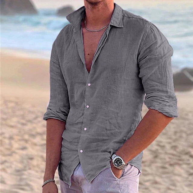 Jaxon | Men's Linen Shirt – Lightweight Cotton Blend, Casual Comfort 10